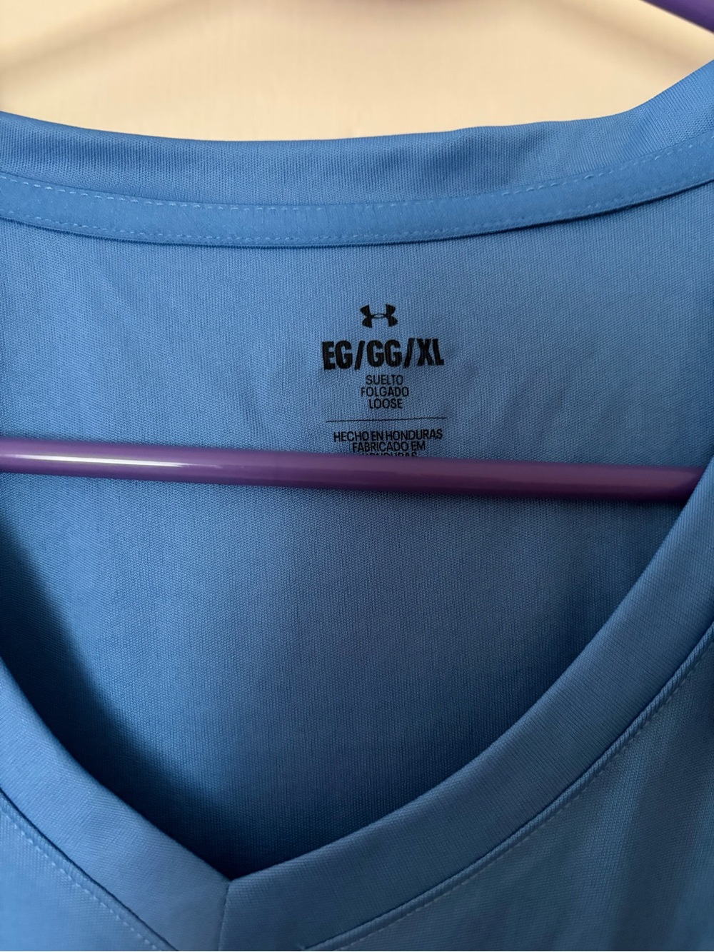 Under Armour Blue V-Neck Graphic Performance Tee - Picture 2 of 3
